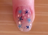 Hand Painted Blue Stars Using Acrylic Paints